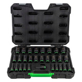 Conjunto de 29 chaves de caixa de impacto longas sextavadas 1/2" JBM 55005