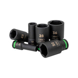Conjunto de 29 chaves de caixa de impacto longas sextavadas 1/2" JBM 55005